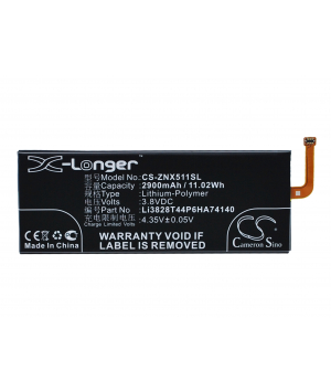 3.8V 2.9Ah LiPo battery for ZTE Nubia Z9