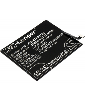 3.85V 3Ah LiPo battery for ZTE Nubia Z11