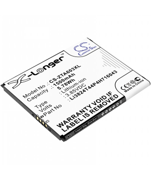 3.85V 2.4Ah Li-ion battery for smartphone ZTE BA520