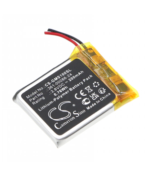 Batterie 3.8V 200mAh LiPo pour smartwatch Garmin Instinct Solar GPS (361-00086-24)