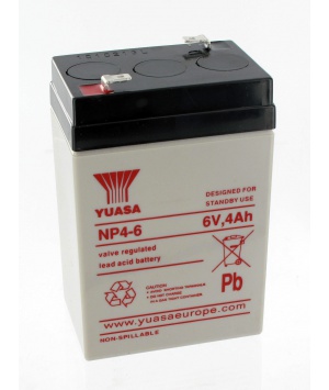 Lead 6V 4Ah OVA51023E for TOPLUX battery - Batteries4pro