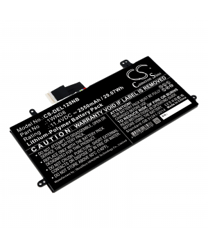 Batería 11.4V 2.55Ah LiPo para DELL Latitude 12 5285