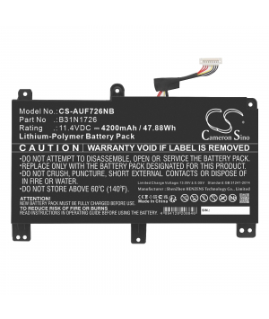 11.4V 4.2Ah LiPo battery for Asus FX504