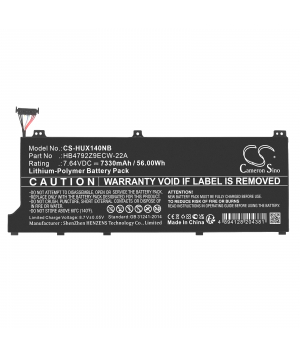 Batteria 7.64V 7.33Ah LiPo per Honor Magicbook 14 i7-1165G7