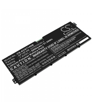 7.6V 6.8Ah LiPo battery for Acer CChromebook 715 CB715-1W-57CC
