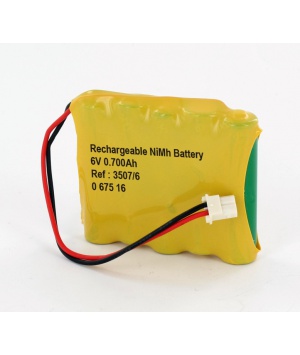 Batterie 6V 700mAh pour sirène Legrand Celiane Batterie 6V 700mAh pour sirène Legrand Celiane