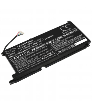 11.55V 4.5Ah LiPo battery for HP Gaming Pavilion 15-dk0001ne