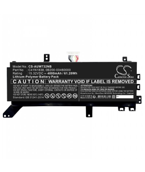 15.32V 4Ah Li-ion battery for Asus ProArt StudioBook Pro X