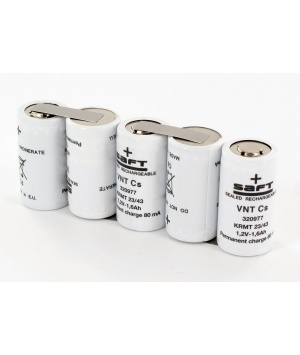 Batterie 6V 1.6AH 5VnTCs Cote cote