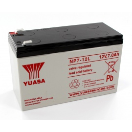 YUASA 12V 7Ah lead battery wide lugs NP7-12L