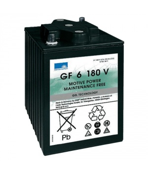Batterie Plomb 6V 180Ah Exide (244X190X275) (GF06180V) 