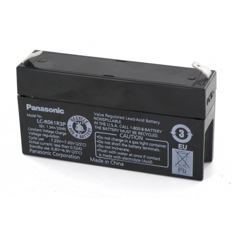 Battery lead Panasonic 1.3 Ah 6V LC-R061R3P