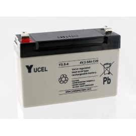 Batterie Plomb Yuasa Yucel 4V 3.5Ah Y3.5-4