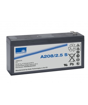 Battery Sonnenschein lead Gel 8V 2.5AH A208 / 2.5 S Battery Sonnenschein lead Gel 8V 2.5AH A208 / 2.5 S