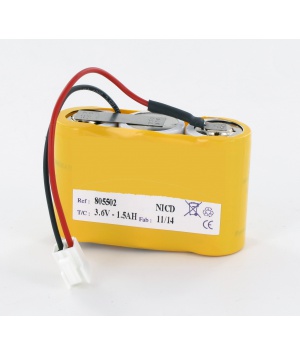 Battery 3.6V autonomous emergency lighting unit Cooper ECOSAFE 805502 Saft Battery 3.6V autonomous emergency lighting unit Cooper ECOSAFE 805502 Saft