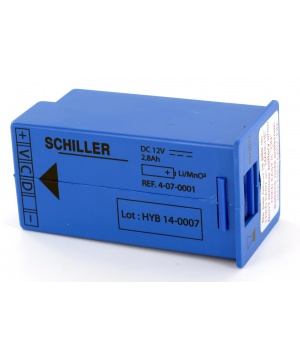 4-07-0001 Pile pour défibrillateur Fred Easy SCHILLER 12v 2.8Ah