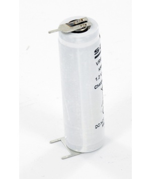 Batterie Saft Ni-Cd 1, 2V 700mAh VRE AAL 700 3 picots