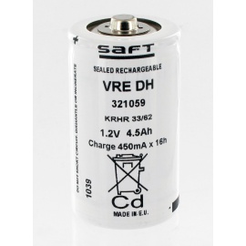 Batterie Saft 1.2V 4.5Ah VRE DH NiCd 792197