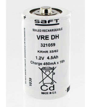 Akku Saft 1.2V 4.5Ah VRE DH NiCd 792197