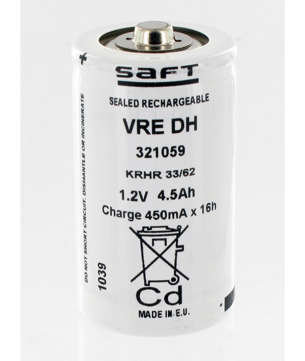 Batterie rechargeable VRLA 12V / 3,2 Ah - Bac FR UL94 V-0 - 134 x 67 x  62/67 mm