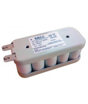 Batterie Saft 12V 1.3A 10VRECS 1300 Flasque Batterie Saft 12V 1.3A 10VRECS 1300 Flasque
