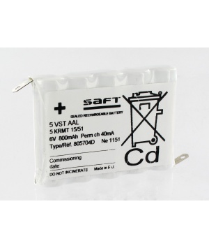6V 800mAh 5VTAA side side 805704 Saft battery 6V 800mAh 5VTAA side side 805704 Saft battery