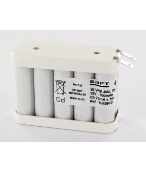 Batterie Ni-Cd 12V 700mAh Saft (784097)