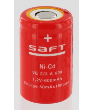 Battery Saft 1.2V 600mAh NiCd 2/3A Battery Saft 1.2V 600mAh NiCd 2/3A