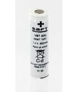 Saft 1.2V 800mAh VST AAL NiCd battery Saft 1.2V 800mAh VST AAL NiCd battery