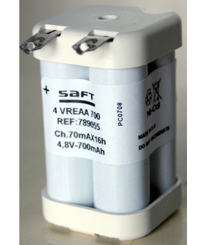 Flangia di SAFT 4.8 v 700mAh batteria 4 EVR AA 700