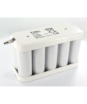 Batterie Ni-Cd 6V 16Ah 5VREFL-2 Flasques Arts (804195)