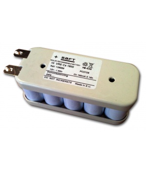Batterie Ni-Cd 12V 1,8Ah 10VRECS1800 Flasques Arts (135868)