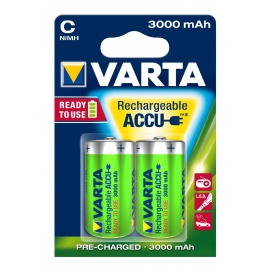 Blister 2 accus Ni-Mh 1,2V 3Ah C Power Varta