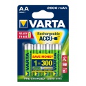 Pack 4 piles rechargeables AA 2600mAh Varta Professional