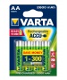 Pack 4 piles rechargeables AA 2600mAh Varta Professional