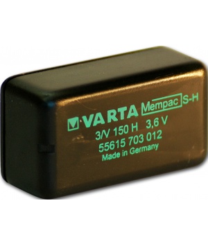 Batterie Ni-Mh 3.6V 150mAh Mem Packs Varta microbattery (55615703012)
