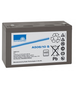 Battery Sonnenschein lead Gel 6V 10Ah A506/10 S Battery Sonnenschein lead Gel 6V 10Ah A506/10 S
