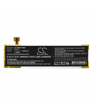 Batería LiPo MSC11 de 7.4V 1Ah para cardán Morange M1 Pro Batería LiPo MSC11 de 7.4V 1Ah para cardán Morange M1 Pro