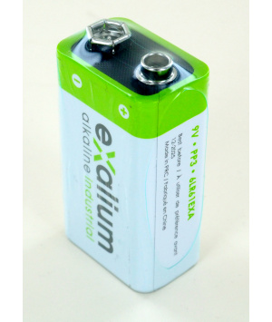 Pile Alcaline Exalium Industrial 6LR61 9V Boite de 20