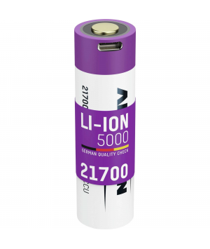 Batteria agli ioni di litio da 3,6 V 5 Ah tipo 21700 Ricarica USB-C