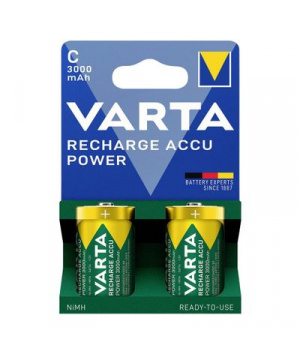 Blister 2 accus NiMh 1,2V 3Ah C Power Varta