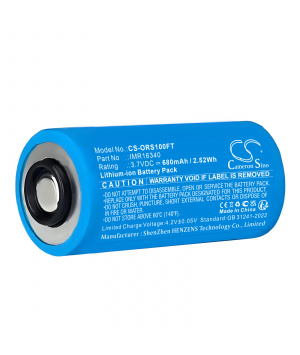 Batterie 3.7V 0.68Ah Li-ion IMR16340 pour lampe torche Olight Baton 3 Batterie 3.7V 0.68Ah Li-ion IMR16340 pour lampe torche Olight Baton 3