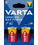 Pack de 2 piles alcalines LR14 Longlife Max Power varta