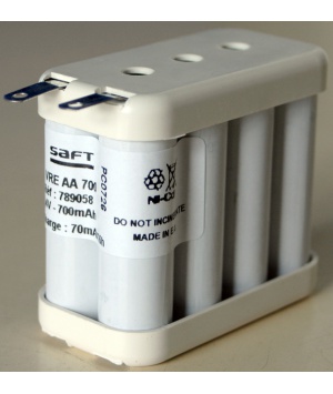 Saft 8.4V 700mAh battery 7 VRE AA 700 flange Saft 8.4V 700mAh battery 7 VRE AA 700 flange