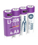 Batteria Li-Ion 3.6V 3.4Ah 18650 con ricarica Micro-USB