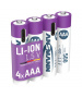 Pacchetto di 4 batterie AA Li-Ion da 1,5V 2Ah con ricarica USB-C