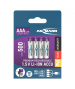 Pack 4 accus Li-Ion 1.5V 500mAh AAA avec charge USB-C