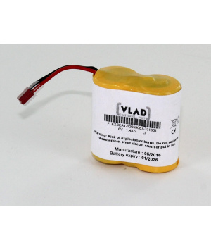 Batteria al litio 6V 1,4Ah per segnalatore di soccorso Syrlink SIMY MY-AIS
