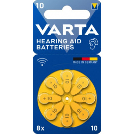 Blister 8 piles auditives 1,4V - V10 - Varta