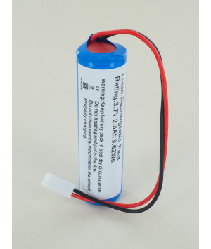 3.6V 2.6Ah Li-Ion Battery with PCB & Molex Connector, UN38.3